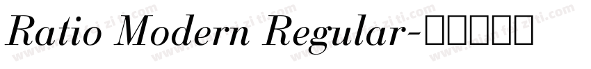 Ratio Modern Regular字体转换